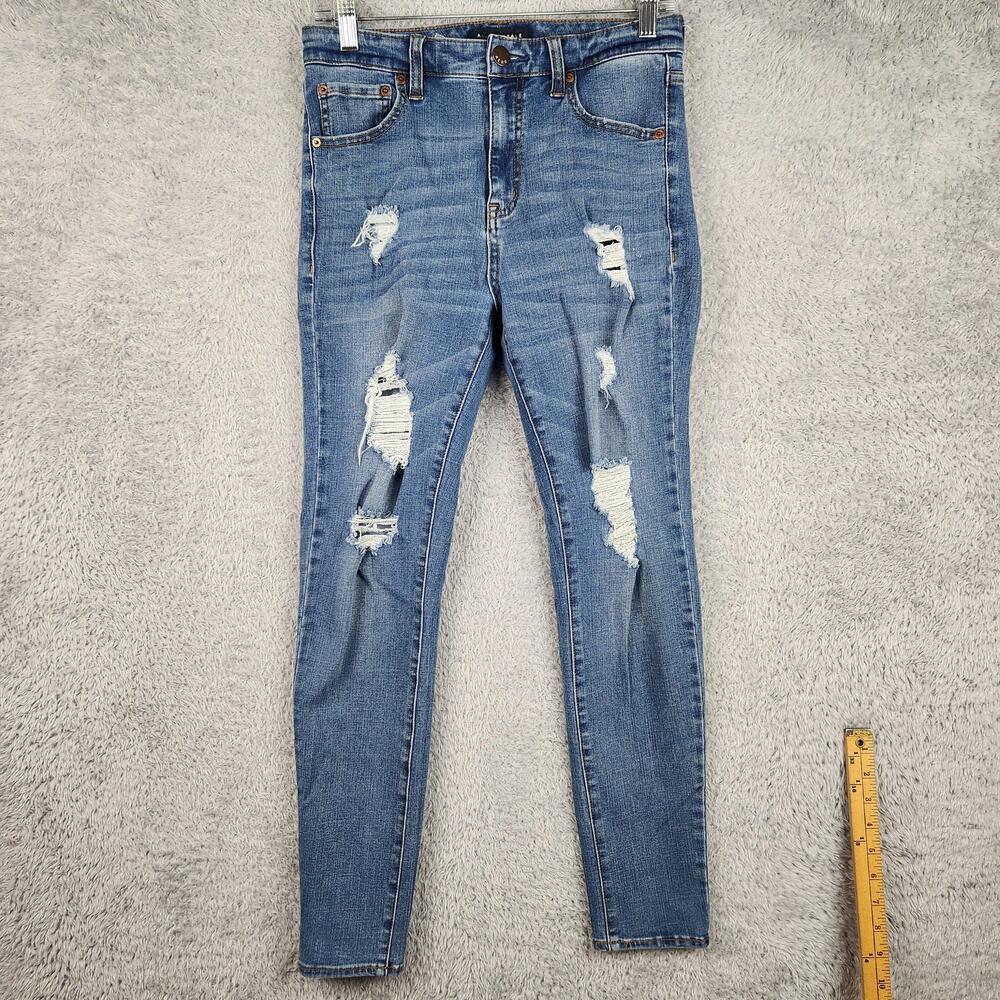 Aeropostale Jeans Womens 0 Blue High Rise Jegging Skinny Grunge Skater Preppy